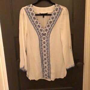 White Bell Sleeve Blouse